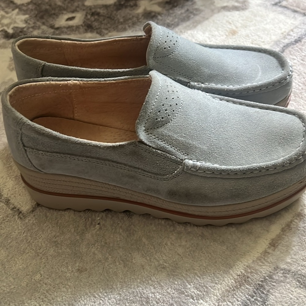 Baby blue loafer size 9 to 9 1/2